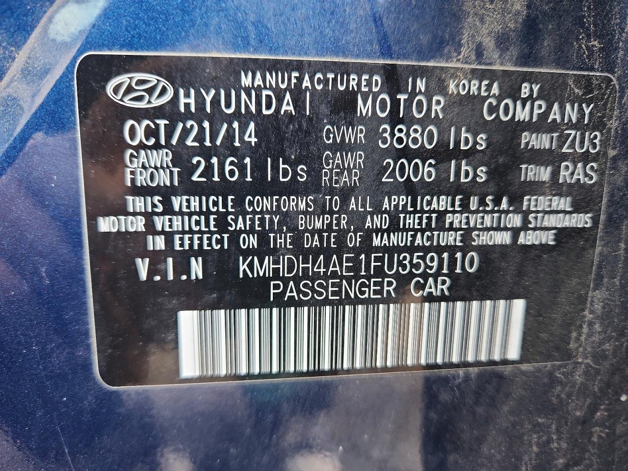 2015 Hyundai Elantra se