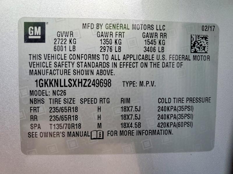 2017 GMC Acadia sle