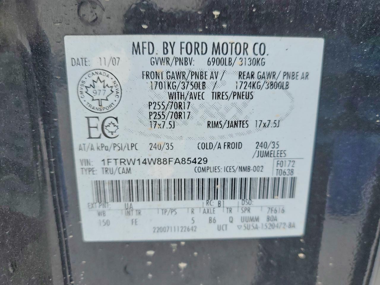 2008 Ford F150 Supercrew