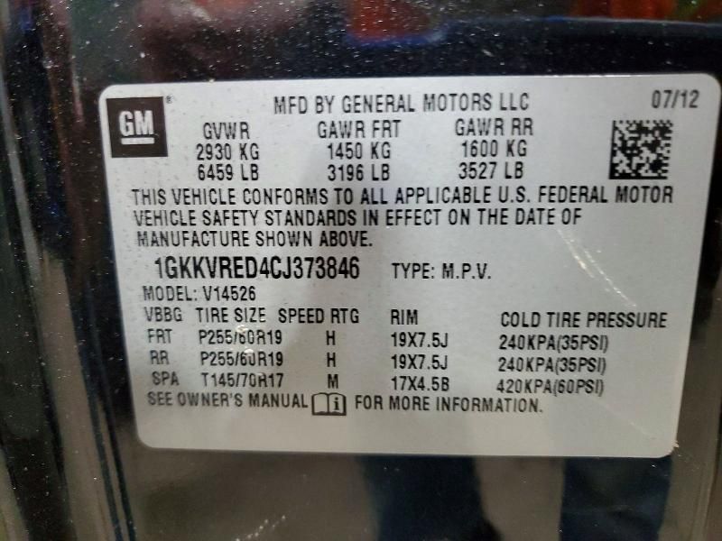 2012 GMC Acadia Slt-1