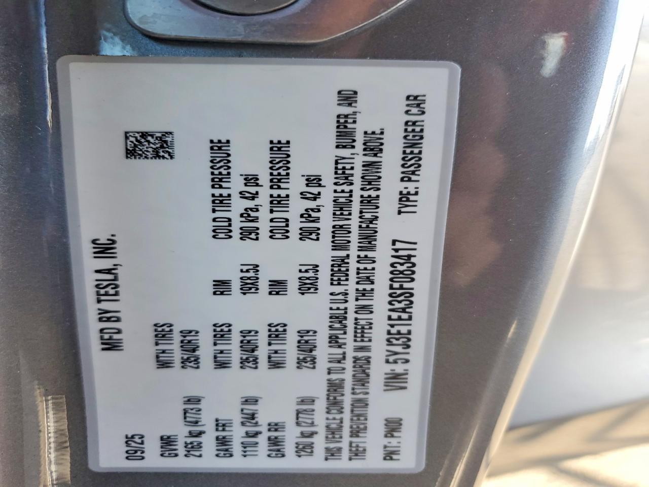2025 Tesla Model 3
