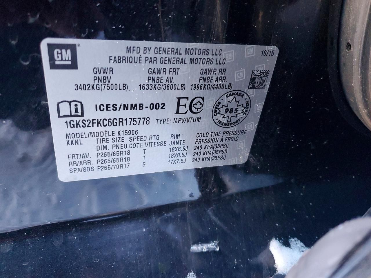 2016 GMC Yukon xl K1500 sle