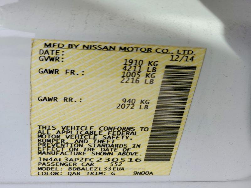 2015 Nissan Altima 2.5 s