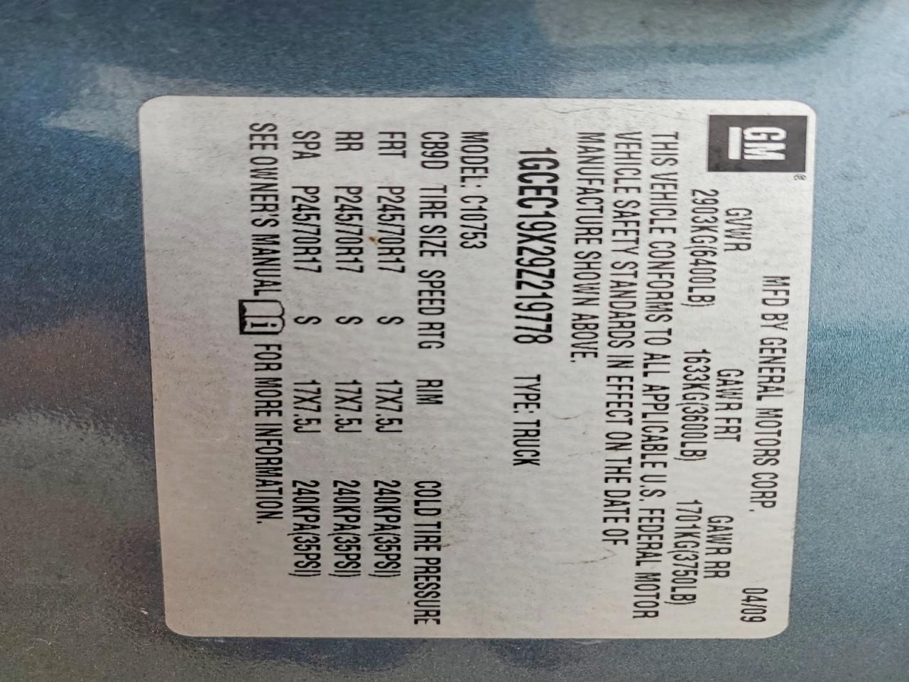 2009 Chevrolet Silverado C1500