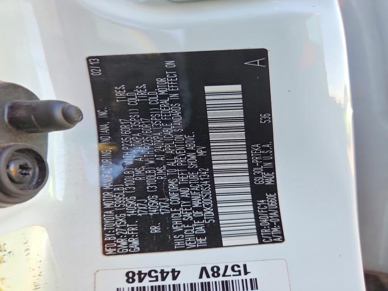 2013 Toyota Sienna le