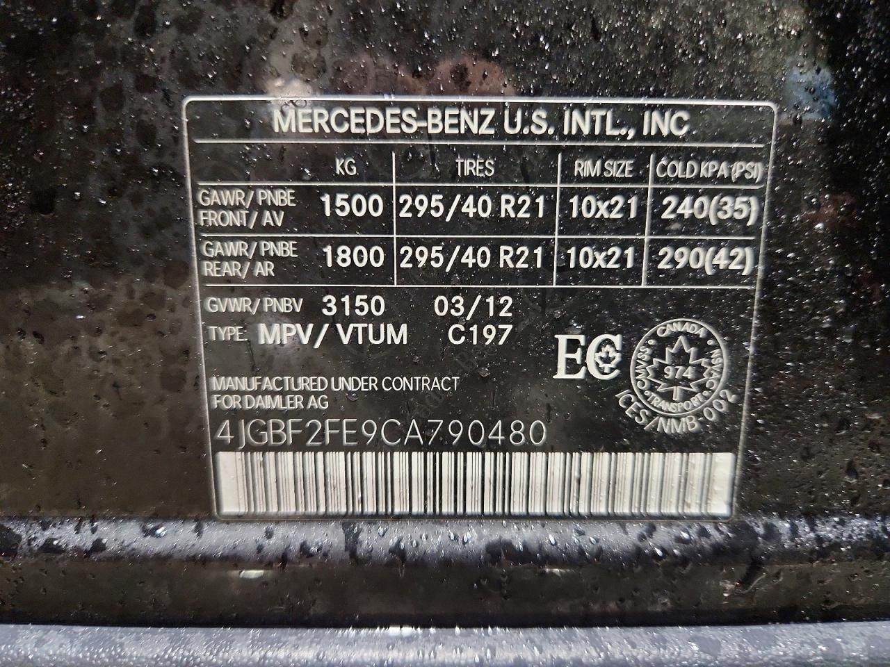 2012 Mercedes-Benz Gl 350 Bluetec