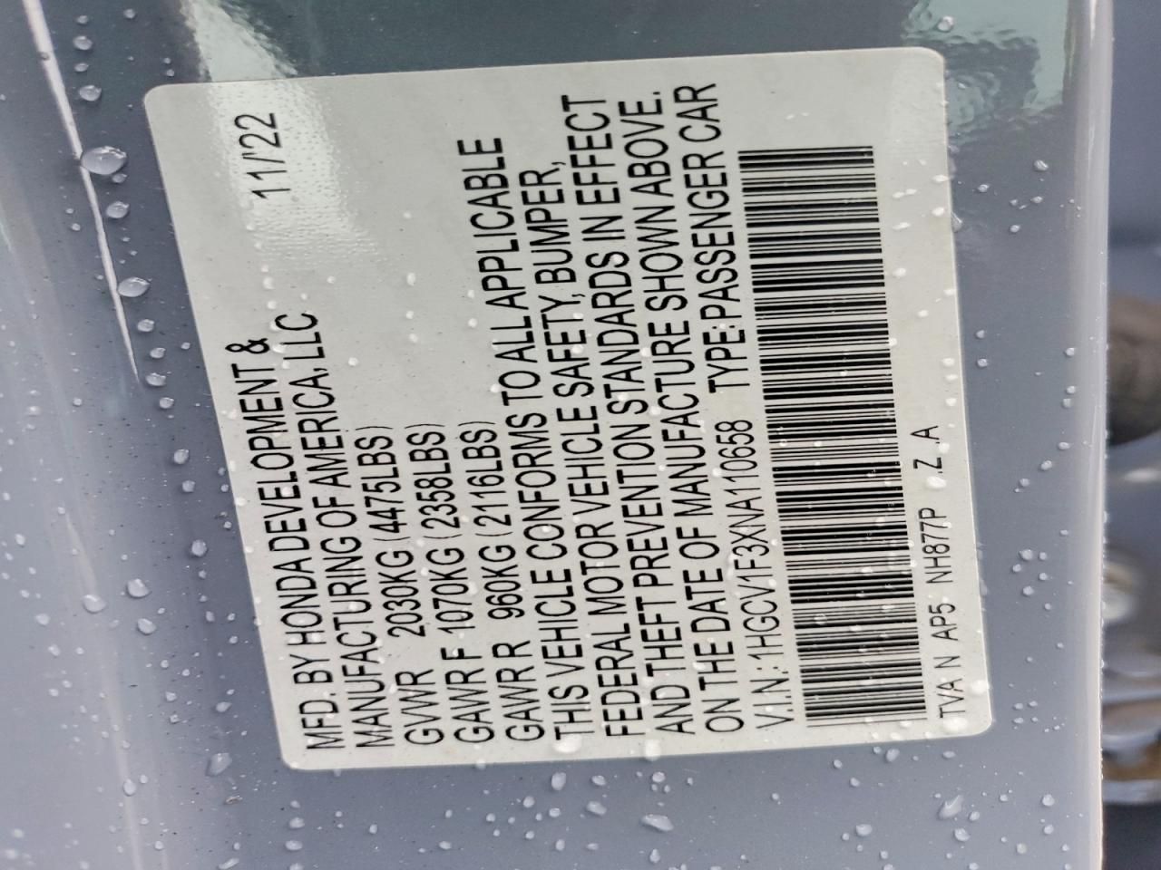 2022 Honda Accord Sport