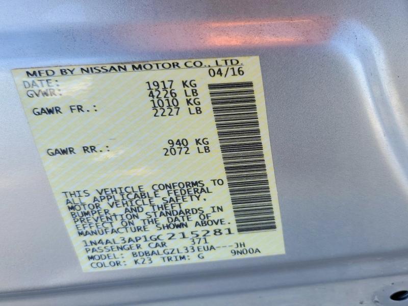 2016 Nissan Altima 2.5
