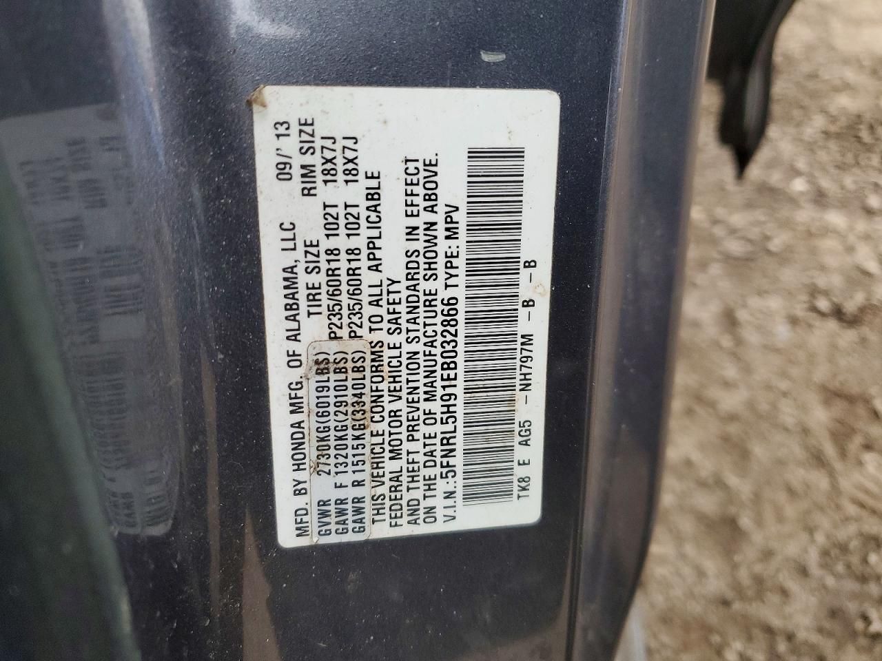 2014 Honda Odyssey Touring