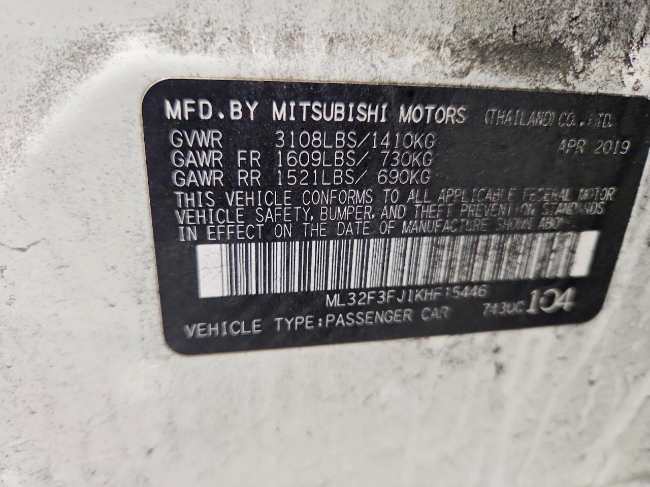 2019 Mitsubishi Mirage G4 es