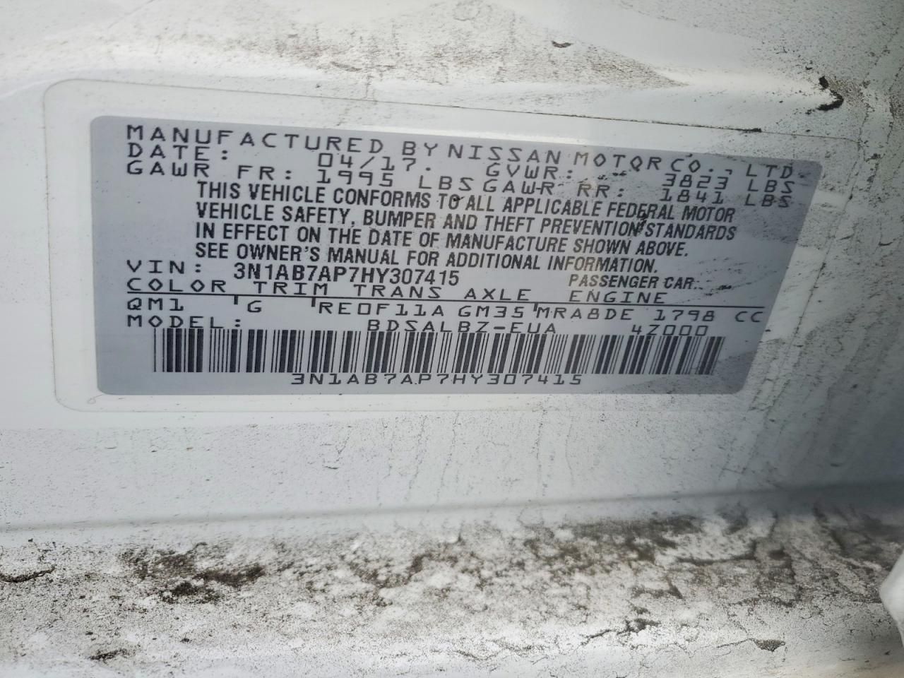 2017 Nissan Sentra s