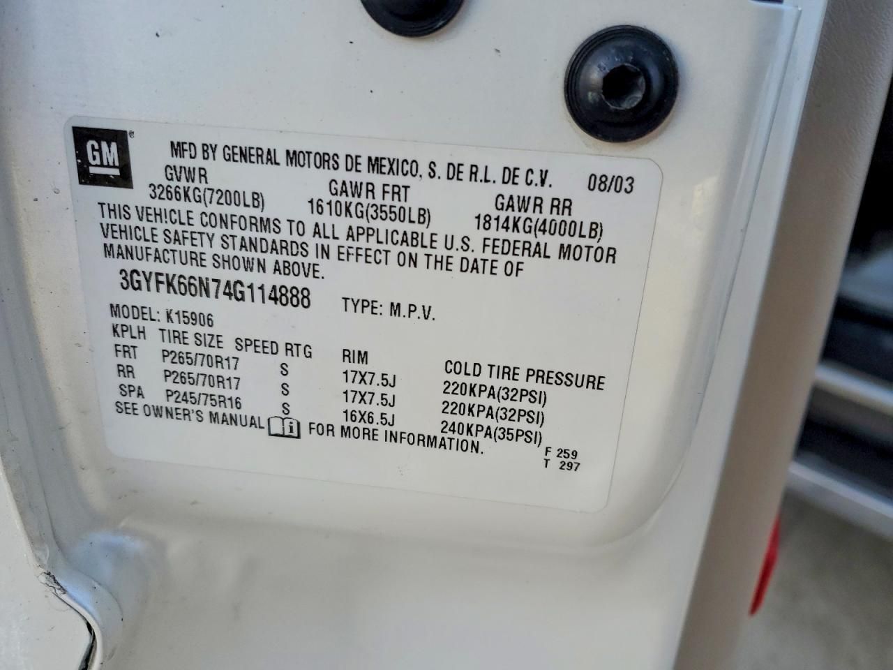 2004 Cadillac Escalade esv