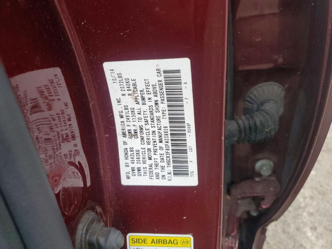 2015 Honda Accord exl