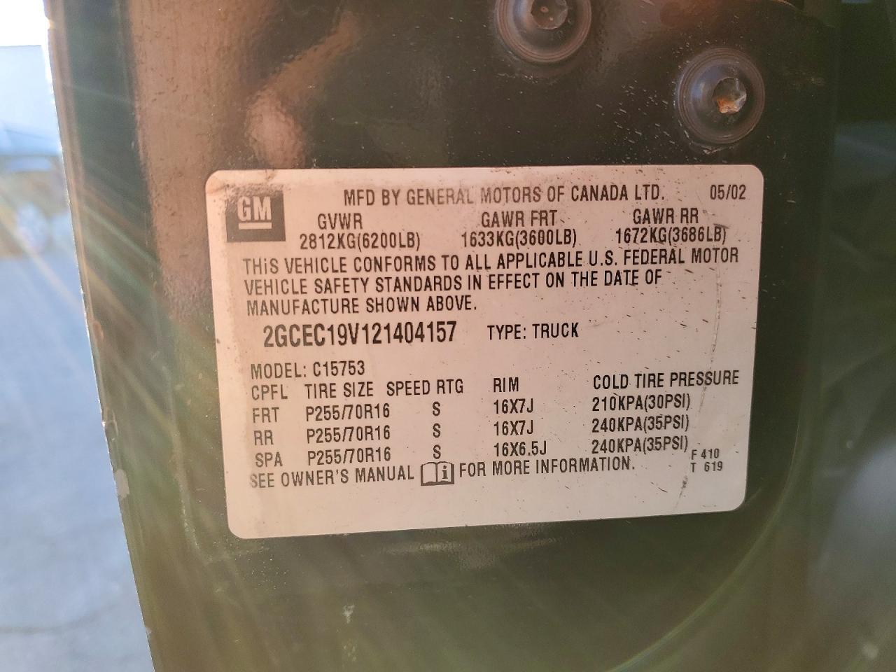 2002 Chevrolet Silverado C1500