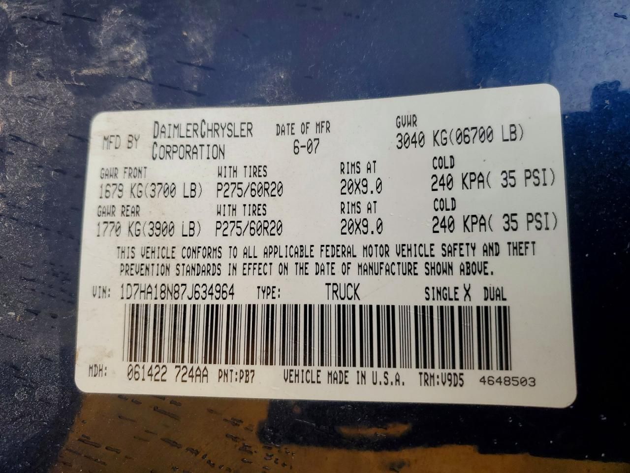 2007 Dodge Ram 1500 st