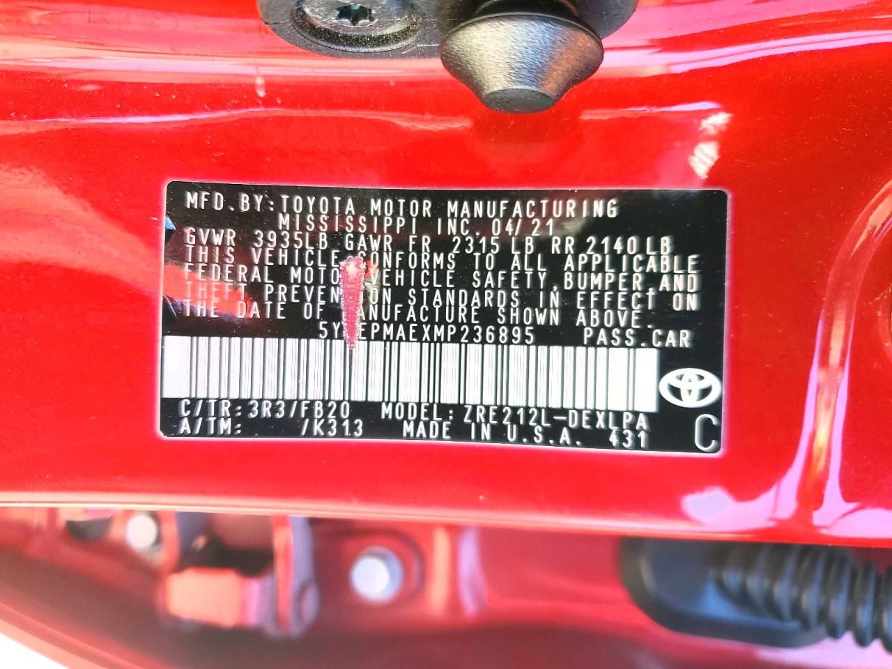 2021 Toyota Corolla le