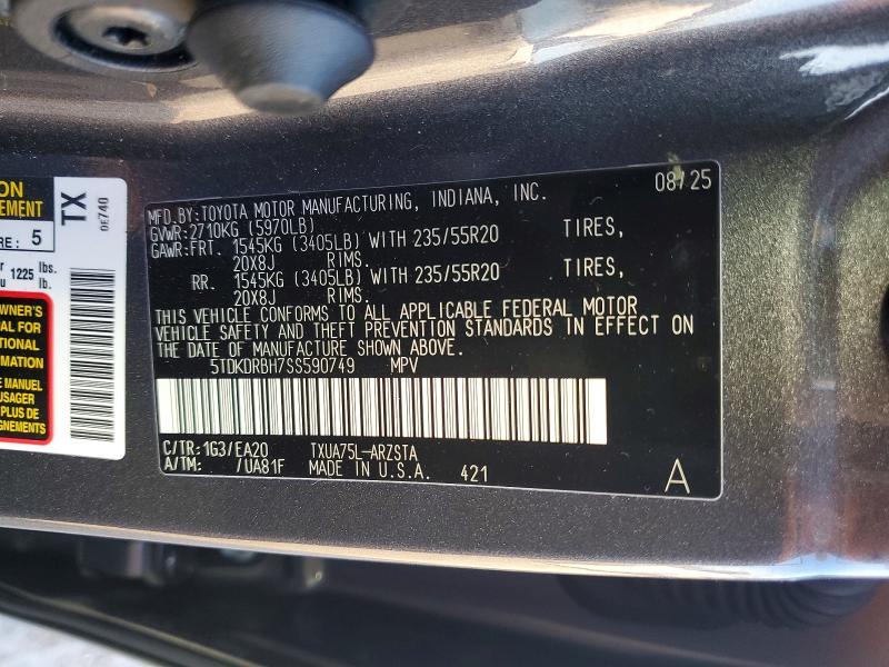 2025 Toyota Highlander le