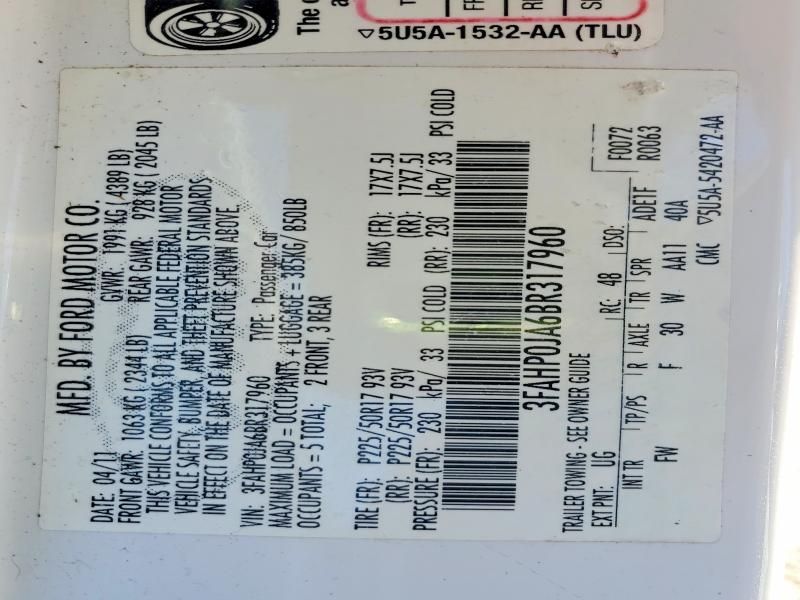 2011 Ford Fusion sel