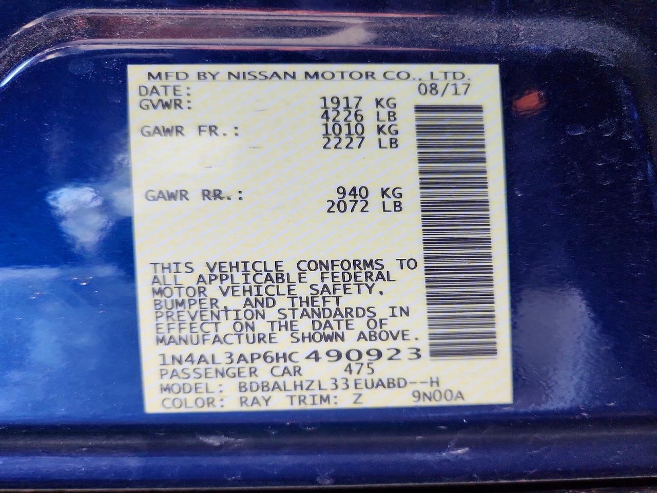 2017 Nissan Altima 2.5