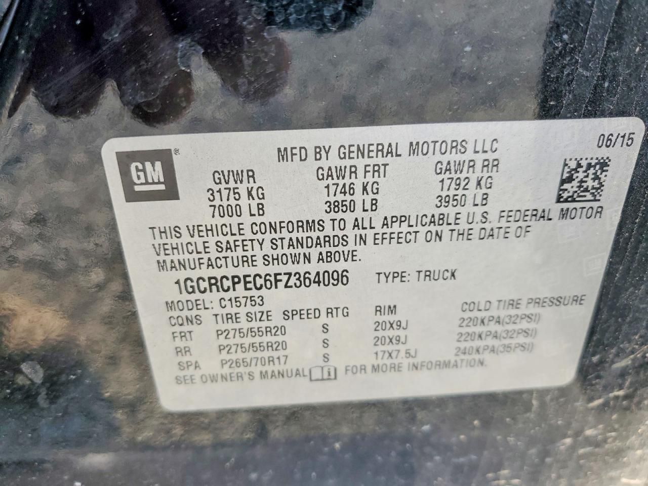 2015 Chevrolet Silverado C1500