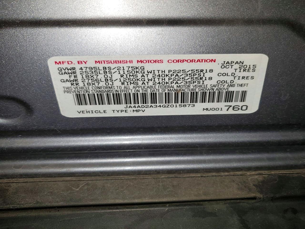 2016 Mitsubishi Outlander es