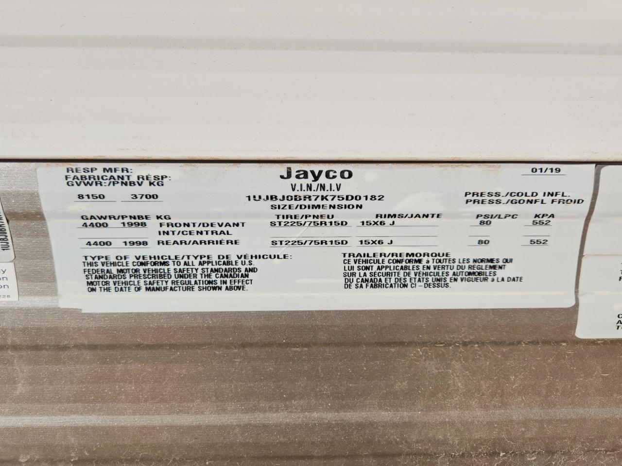 2019 Jayco Trailer