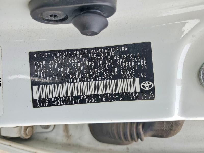 2016 Toyota Corolla l