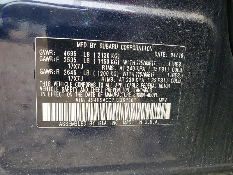 2018 Subaru Outback 2.5i Premium