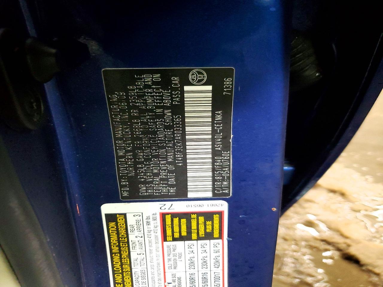 2010 Toyota Camry Base