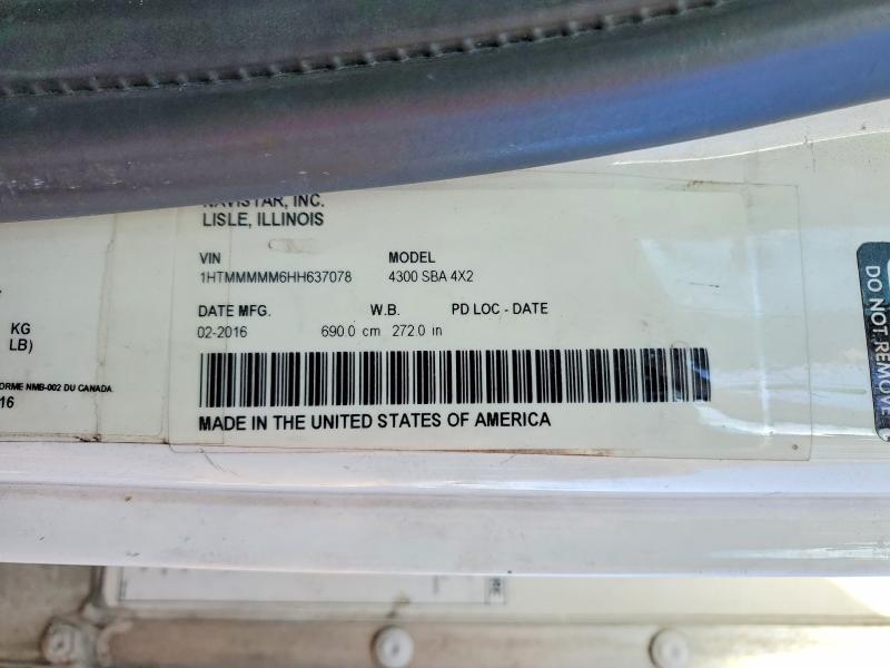 2017 International 4300 BOX Truck