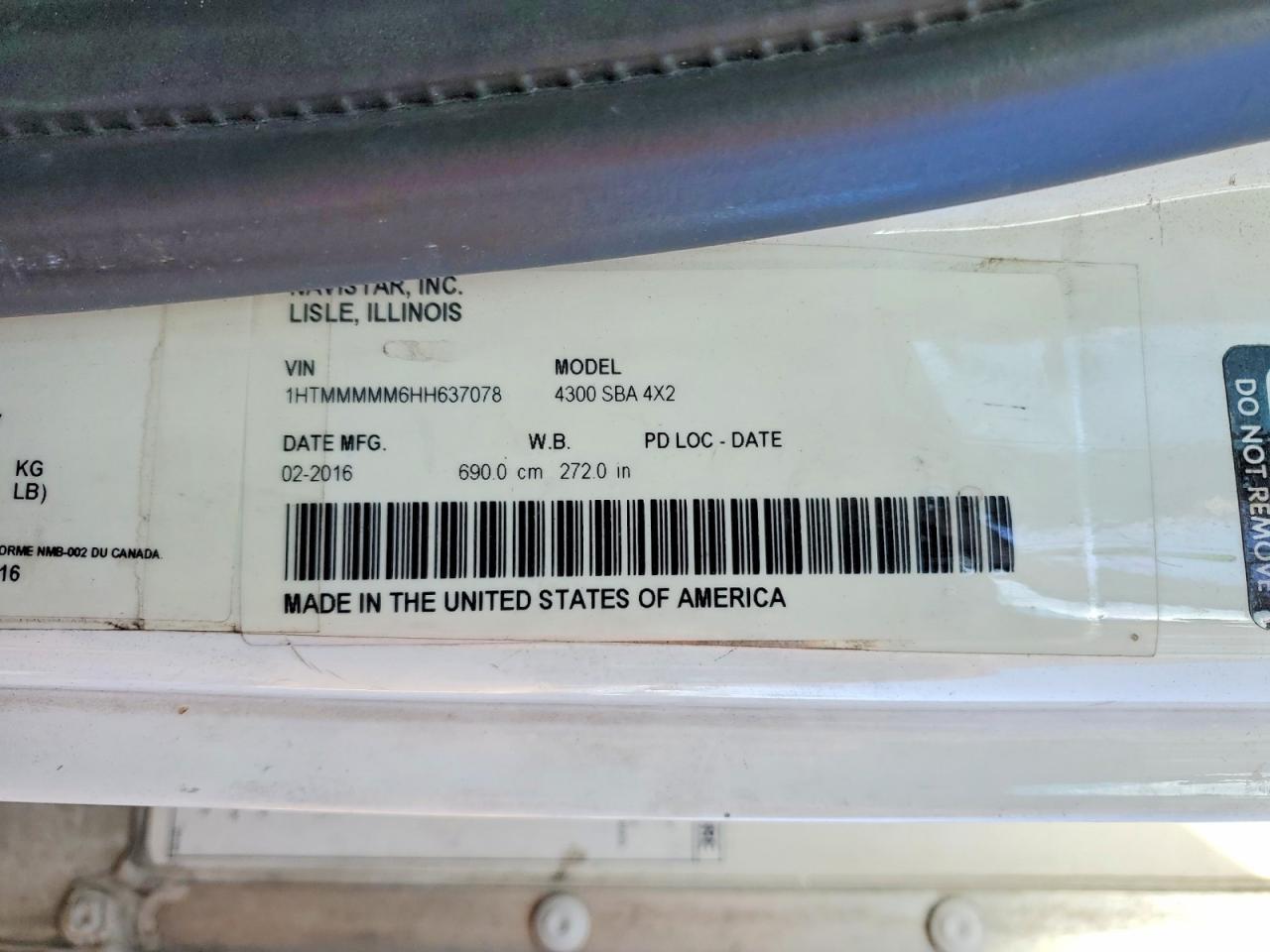 2017 International 4300 BOX Truck