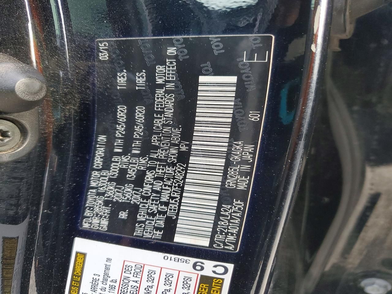 2015 Toyota 4runner Sr5/sr5 Premium