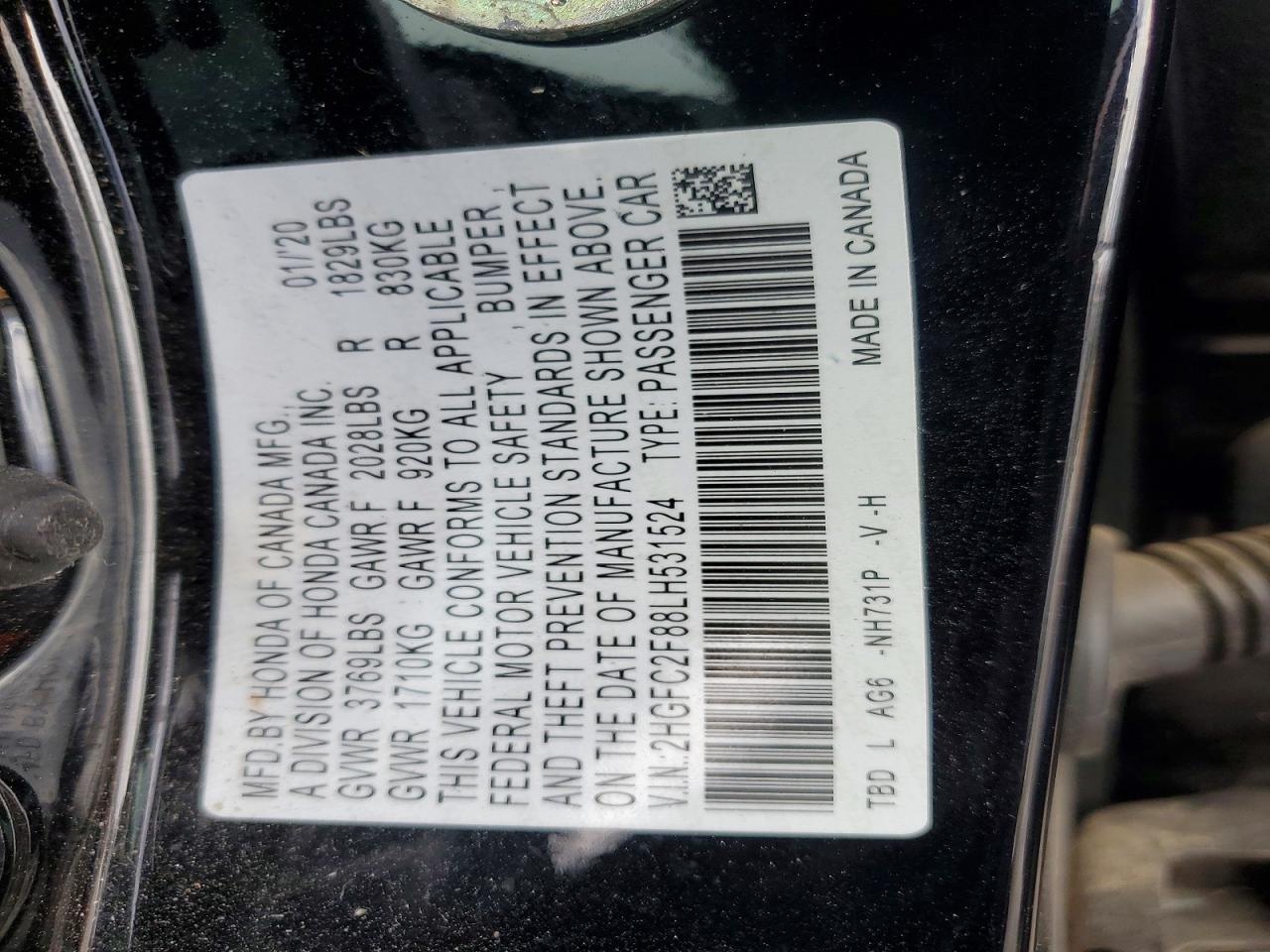 2020 Honda Civic Sport
