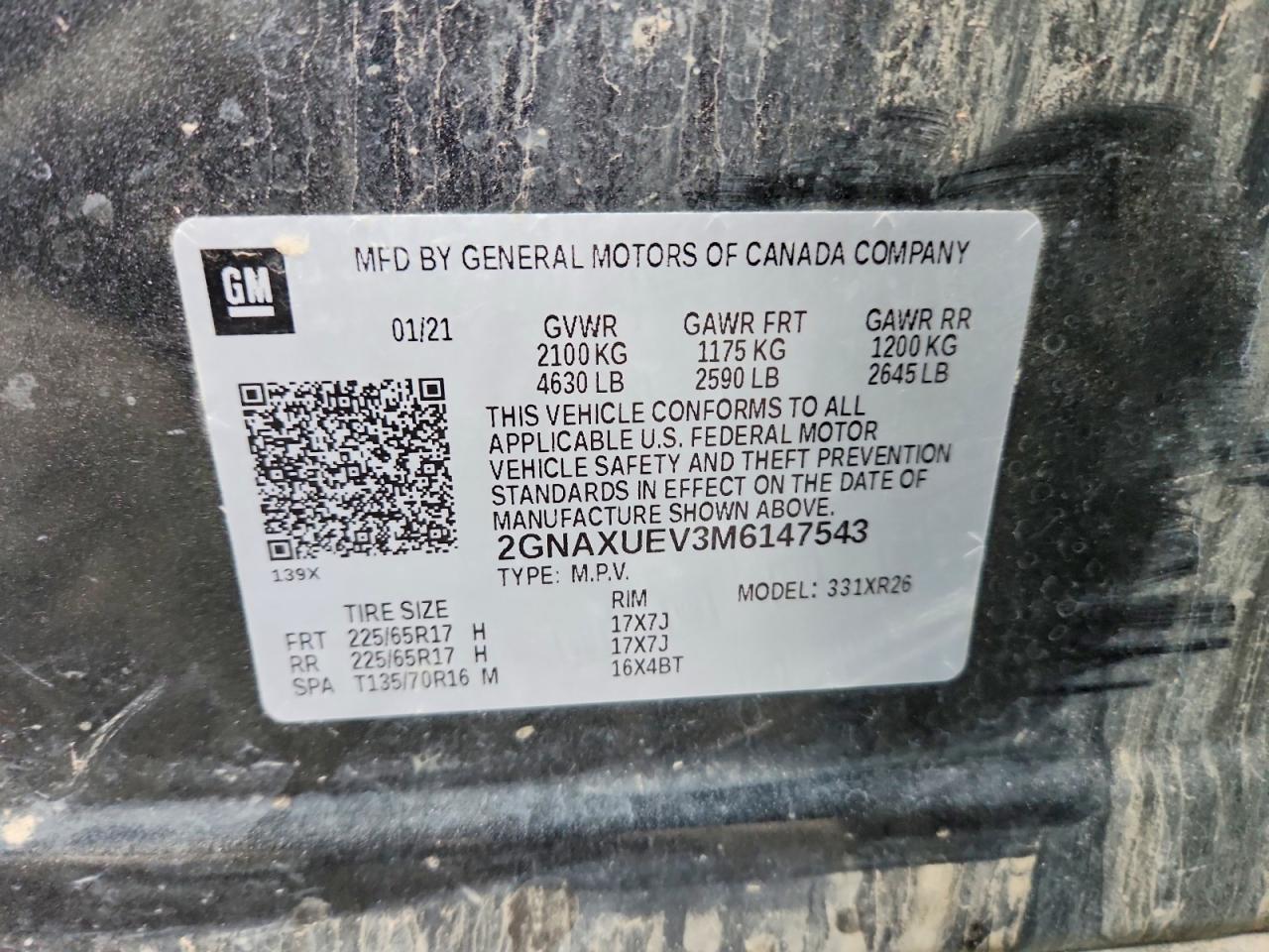 2021 Chevrolet Equinox lt