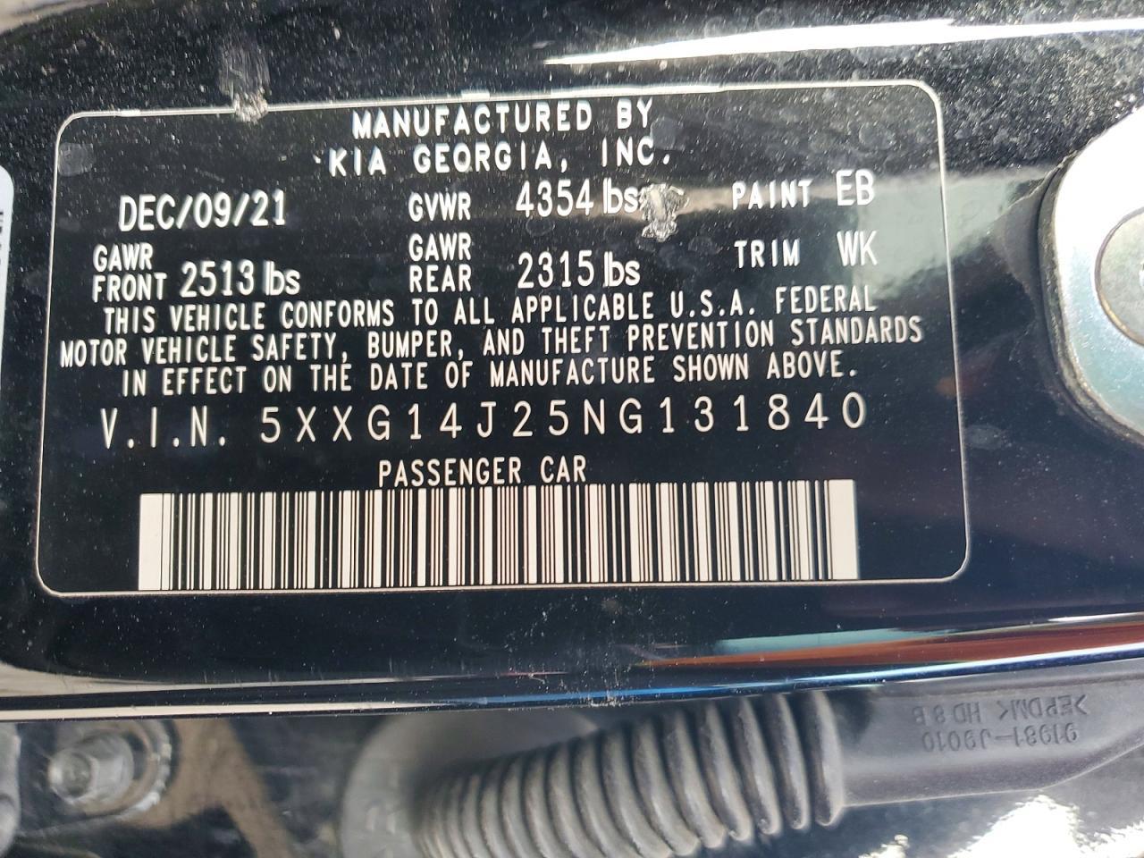 2022 KIA K5 lxs