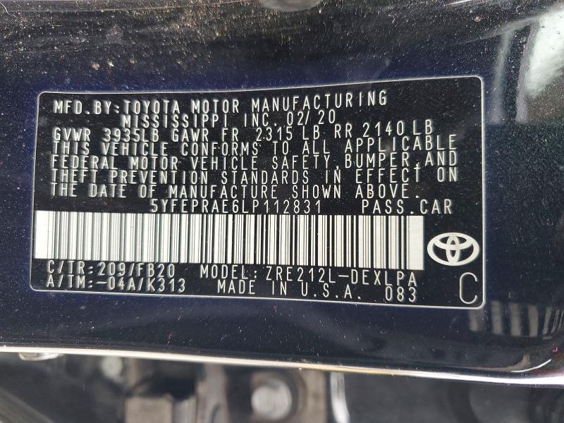 2020 Toyota Corolla le
