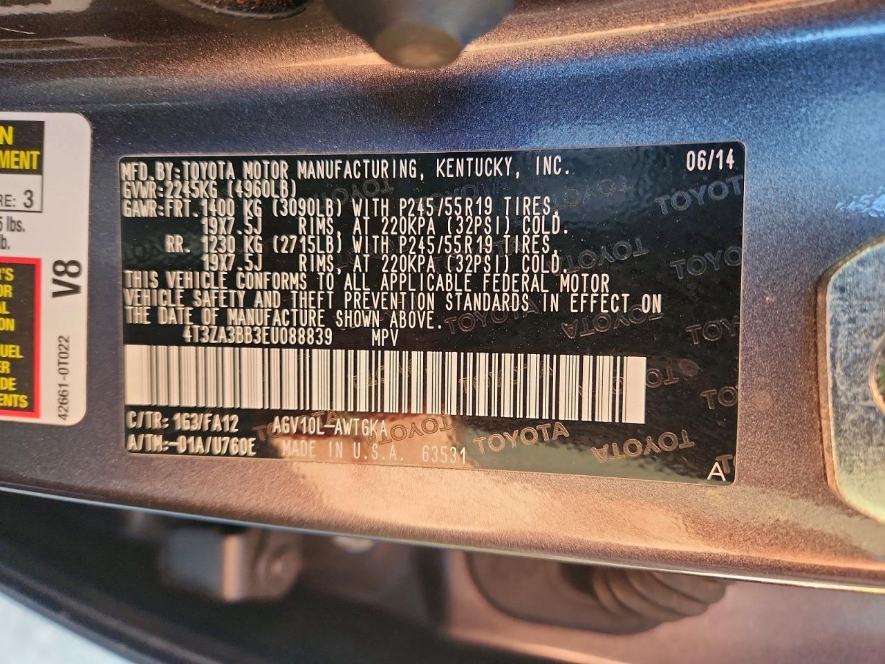 2014 Toyota Venza le