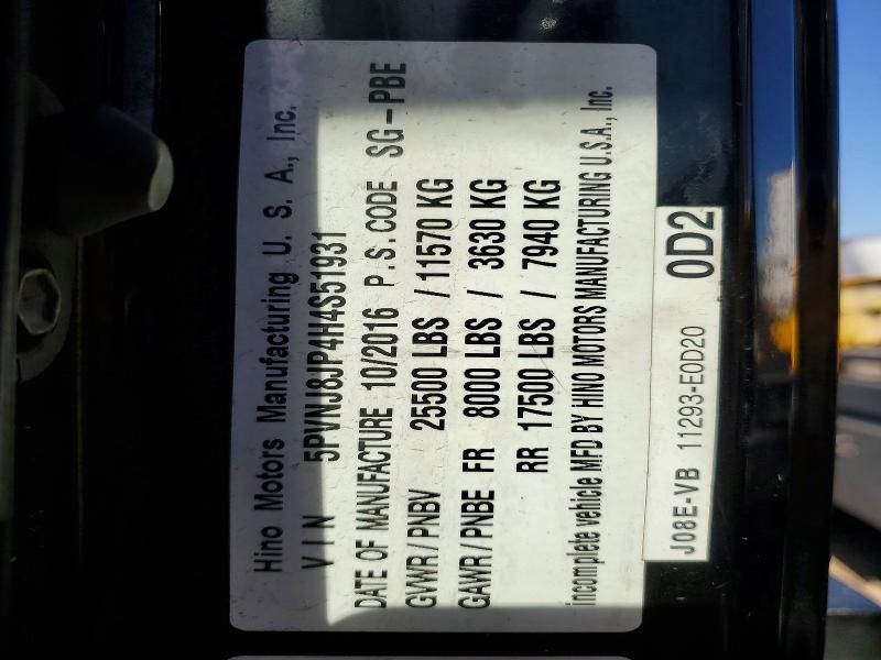 2017 Hino 258/268 Rollback Truck