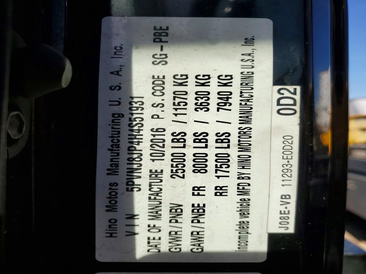 2017 Hino 258/268 Rollback Truck