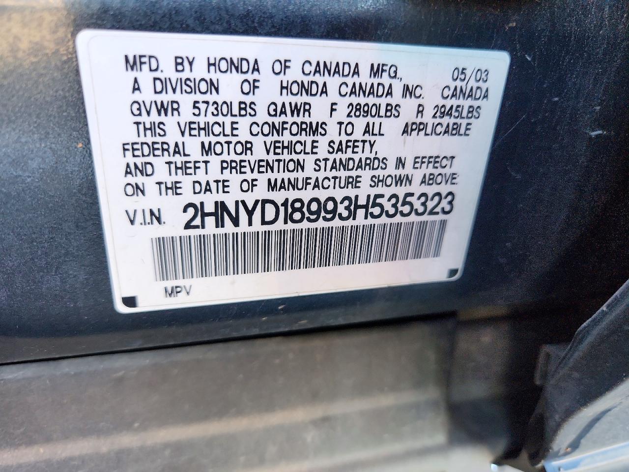 2003 Acura Mdx Touring