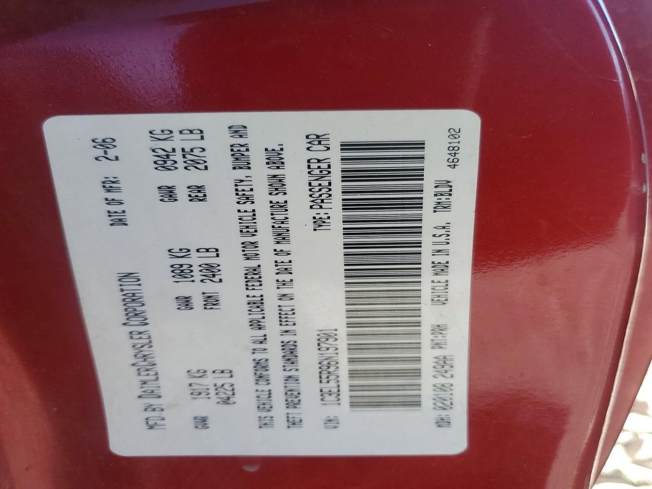 2006 Chrysler Sebring Touring