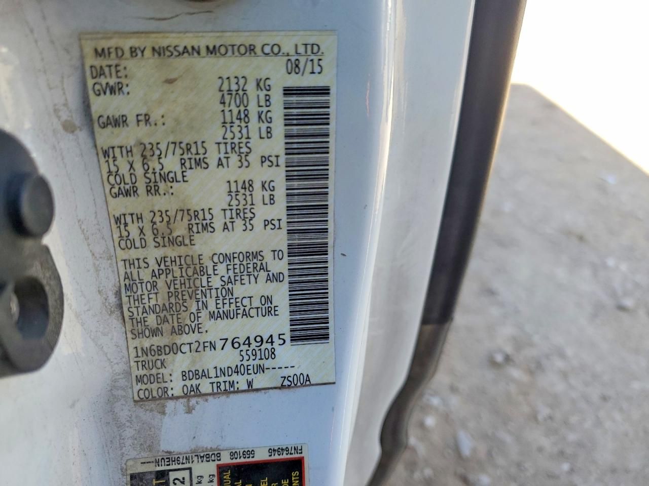 2015 Nissan Frontier S