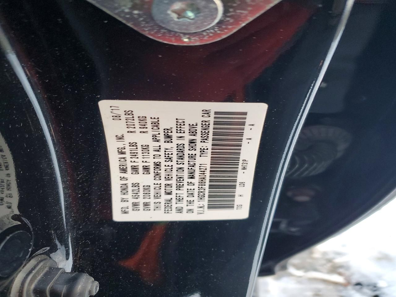 2017 Honda Accord exl