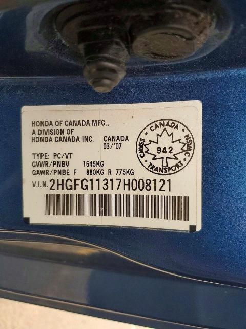 2007 Honda Civic Dx-g