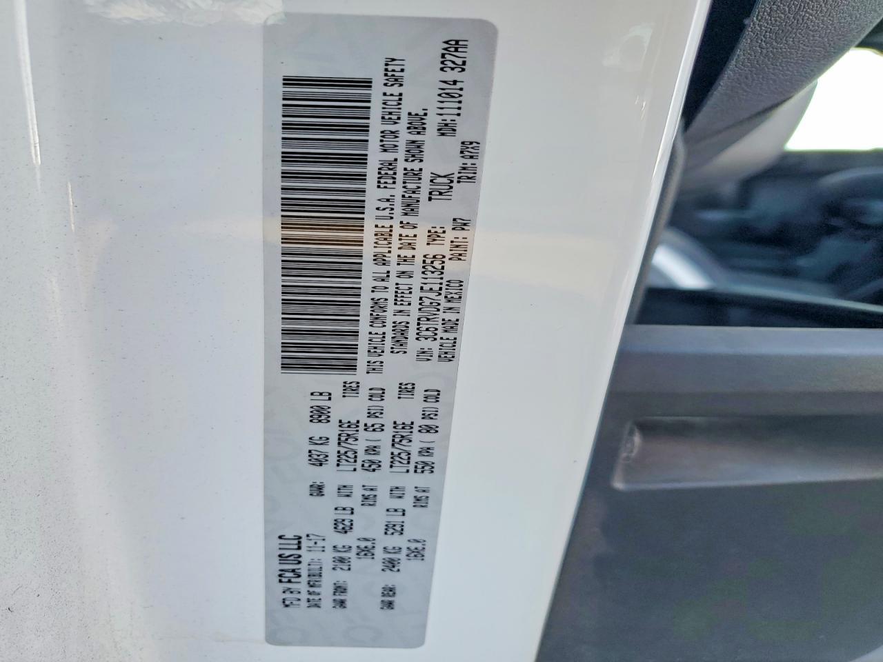 2018 Dodge RAM Promaster 2500