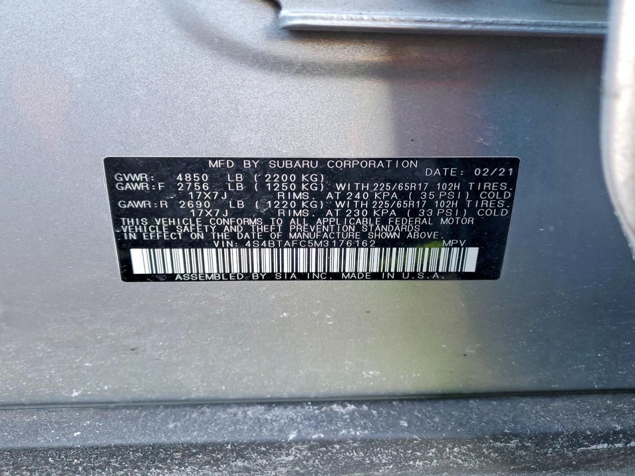 2021 Subaru Outback Premium