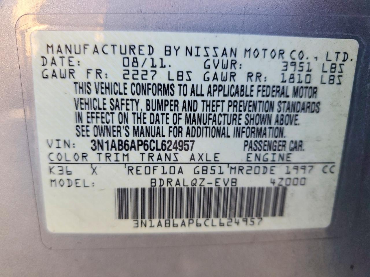 2012 Nissan Sentra 2.0