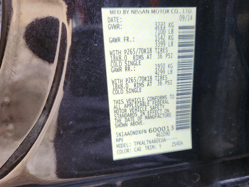 2015 Nissan Armada sv