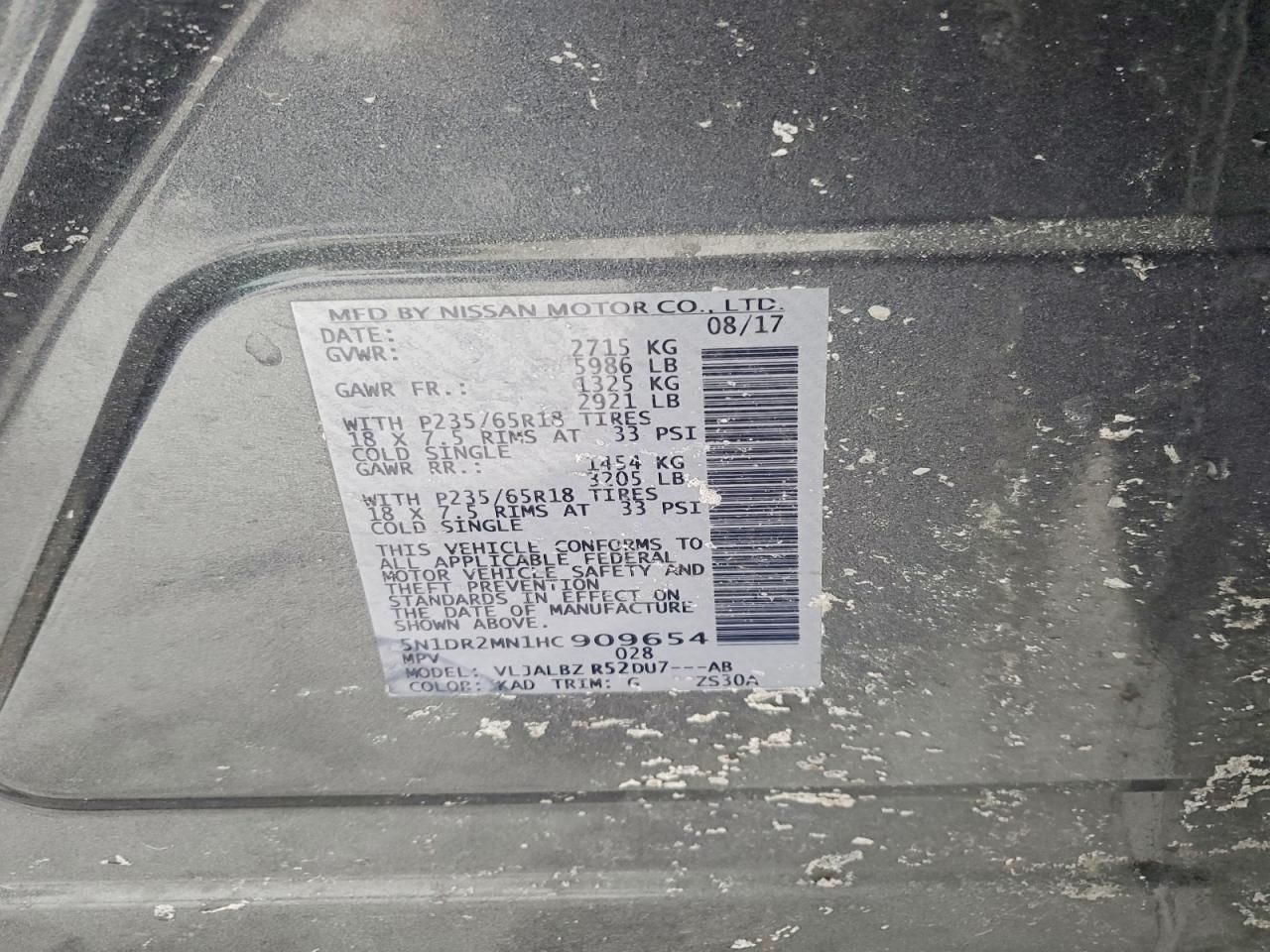 2017 Nissan Pathfinder s