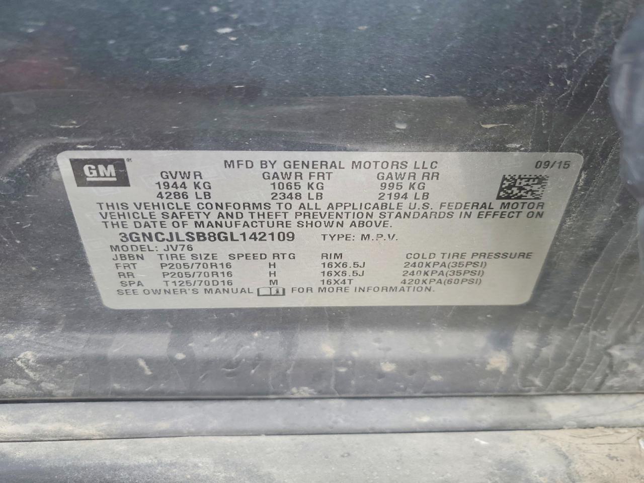 2016 Chevrolet Trax 1LT